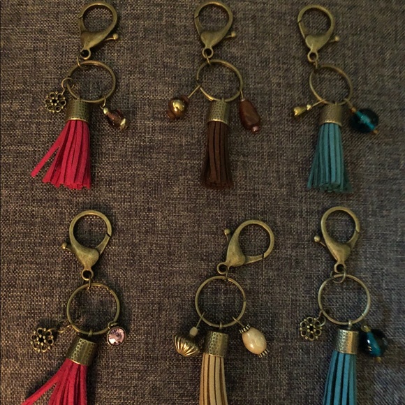 Accessories - Leather Tassel keychain and purse charm